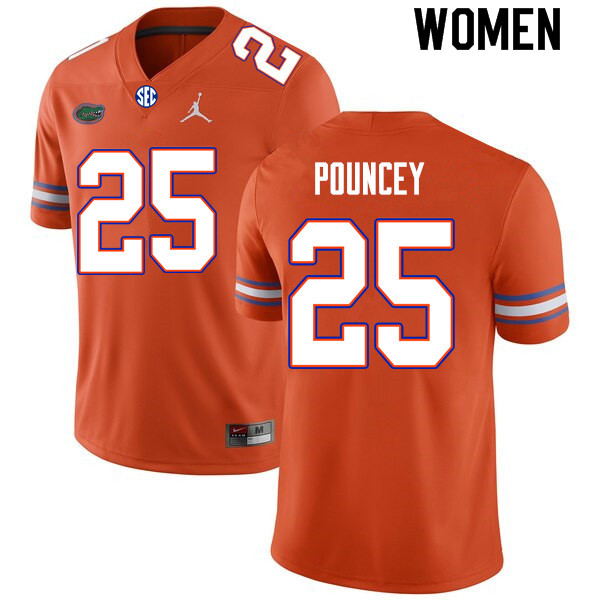 Women #25 Ethan Pouncey Florida Gators College Football Jerseys Sale-Orange